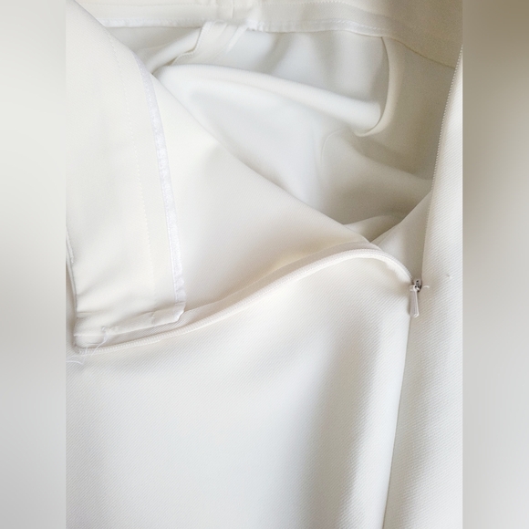 MaxMara Luxe Women's Leisure Trausers Skinny Side Zip Cream Zip Leg Small - Picture 7 of 14